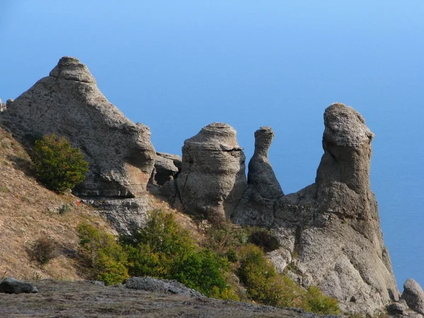 Steine auf dem Gipfel der Krimberge. — Stockfoto