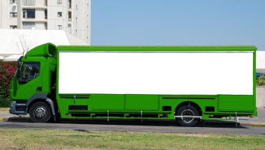 boş panel ile yeşil kamyon