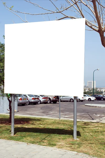 하얀 거리 표지판 — 스톡 사진