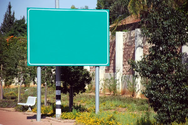 Blank Green high way Sign — Stock Photo, Image