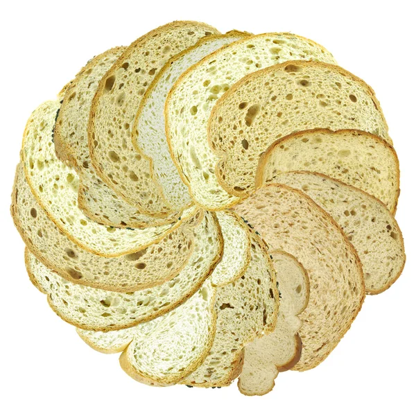 Rebanadas de pan como cabeza de flor — Foto de Stock