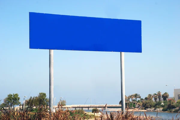 Mavi boş sokak tabelası — Stok fotoğraf