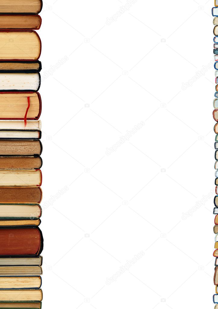 Books isolated on white background