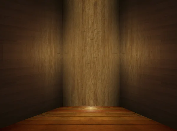 Empty Wood Room — Stock Photo, Image