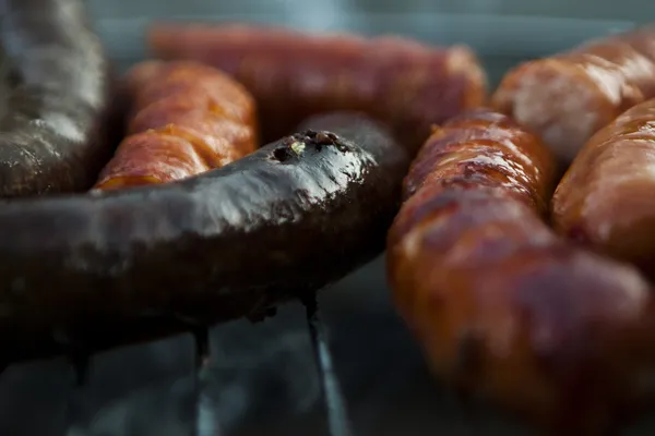 stock image Sausages on a lattice