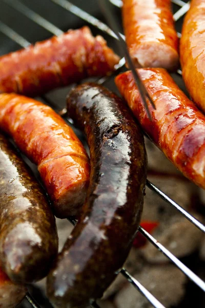 stock image Sausages on a lattice