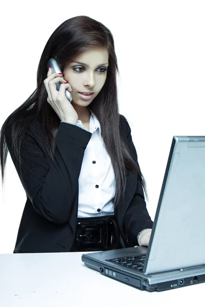 Bizneswoman na telefon — Zdjęcie stockowe