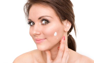 Cream on face clipart