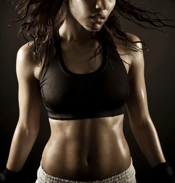 Sexy boxer feminino — Fotografia de Stock