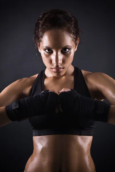 Chica boxeadora — Foto de Stock