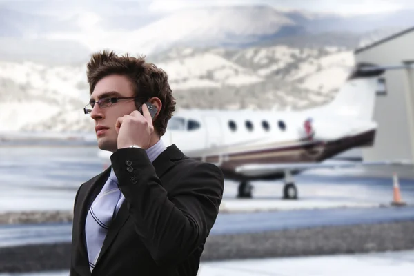 Businessman in the airport — Stock Photo, Image