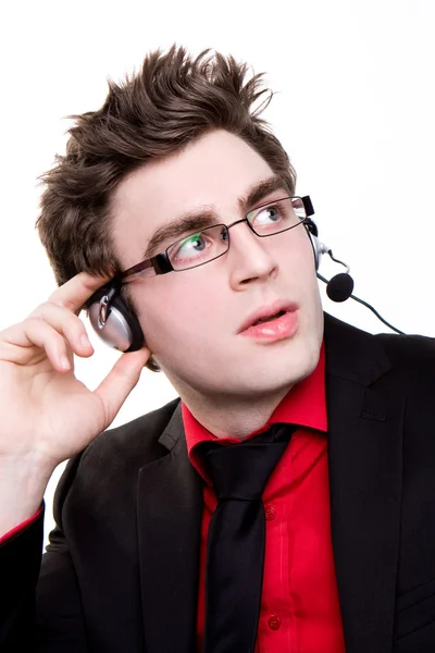 Male telemarketer — Stock Photo, Image