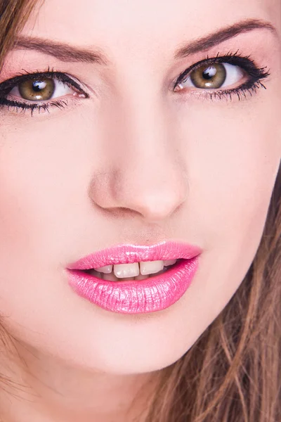 Beleza rosto close-up — Fotografia de Stock