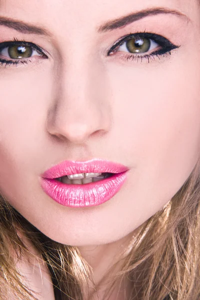 Beleza rosto close-up — Fotografia de Stock