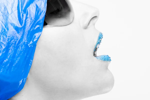 Infermiera blu — Foto Stock