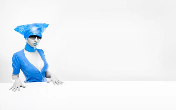 Enfermeira azul — Fotografia de Stock