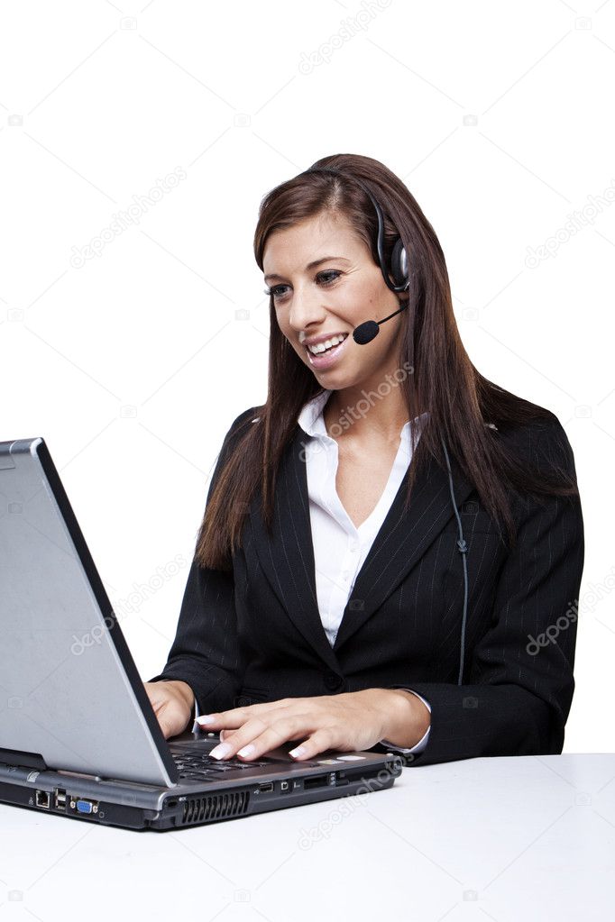 Female customer service representative