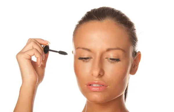 Toepassing van make-up — Stockfoto