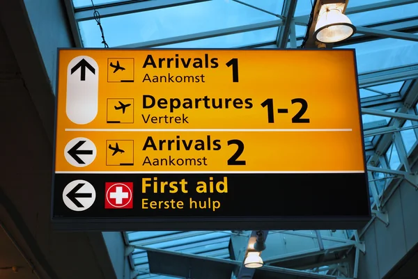 Luchthaven terminal teken — Stockfoto