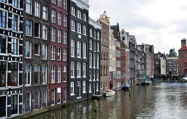 stock image Amsterdam buildings and canal