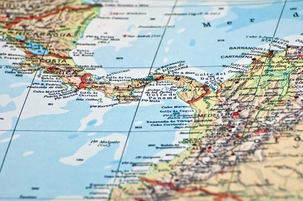 Panamá Mapa — Fotografia de Stock