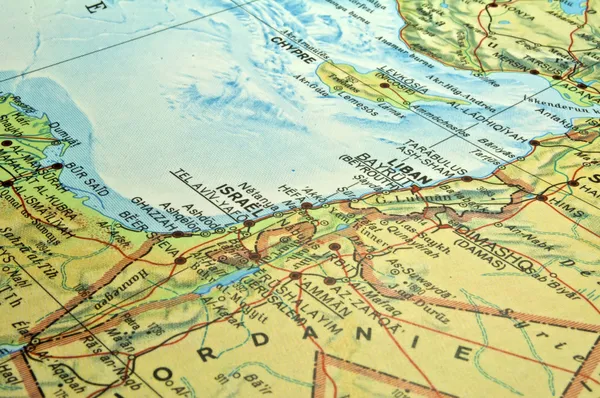 Mapa Bliskiego Wschodu. — Zdjęcie stockowe