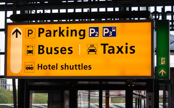 Airport terminal sign