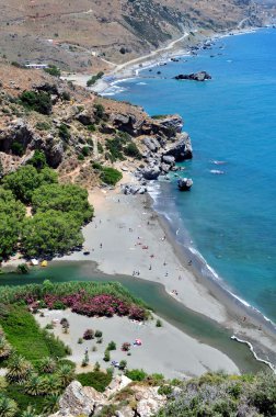 preveli Beach muhteşem manzarası