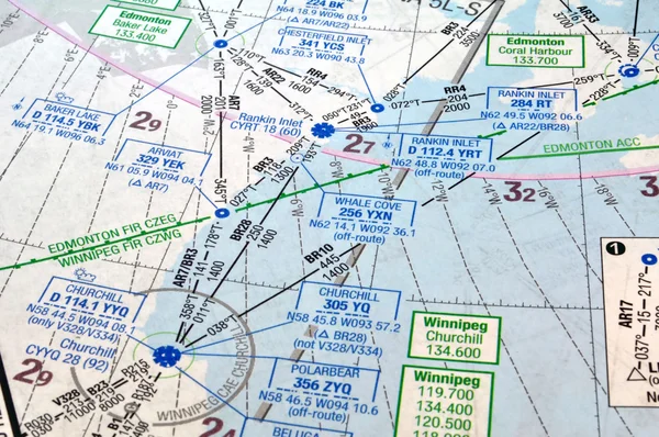 Air navigation chart — Stock Photo, Image