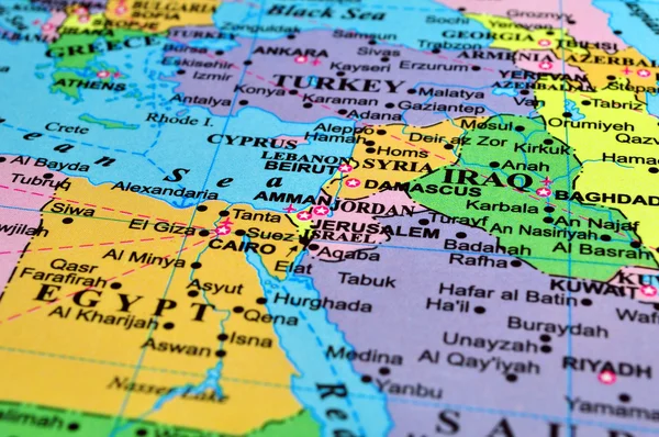 Mapa de Oriente Medio — Foto de Stock