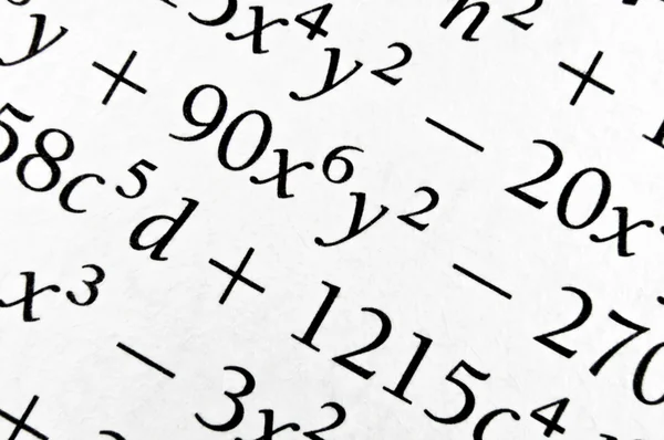Algebra formulas close up. — Stock Photo, Image