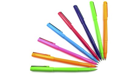 Multicolor pens clipart