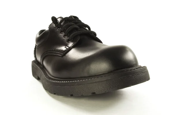 Чорне чоловіче шкіряне взуття . — стокове фото