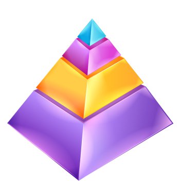 3D Pyramid clipart