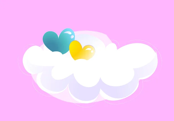 Heart and cloud — Stock Photo, Image