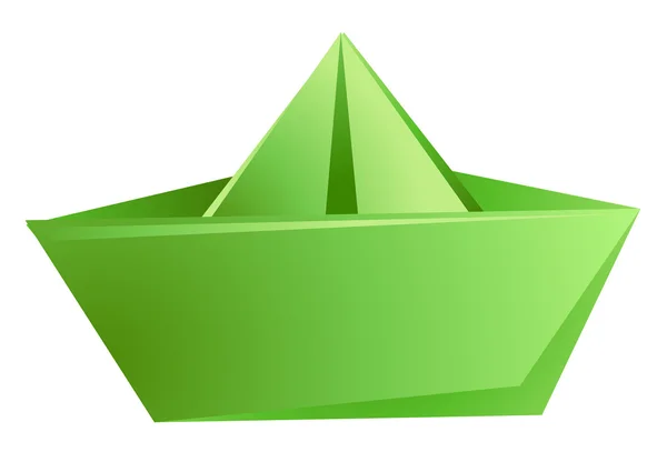 Nave carta verde — Foto Stock
