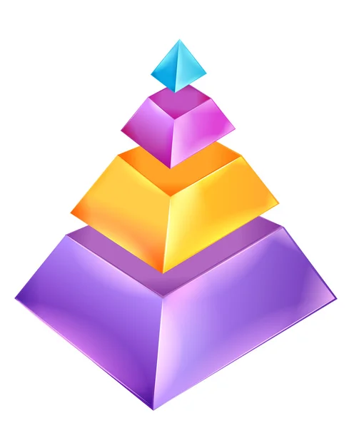 3D pyramiddiagram — Stockfoto