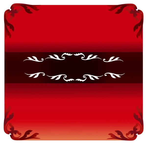 Crimson banner med mönster — Stockfoto