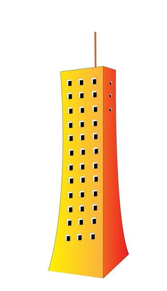 Orange cartoon building — Stock Photo, Image