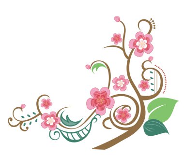 Sakura and tree clipart