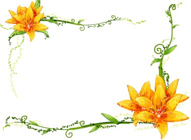 Flower and vines clipart