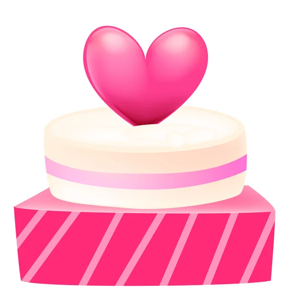 Un gâteau avec cœur — Photo