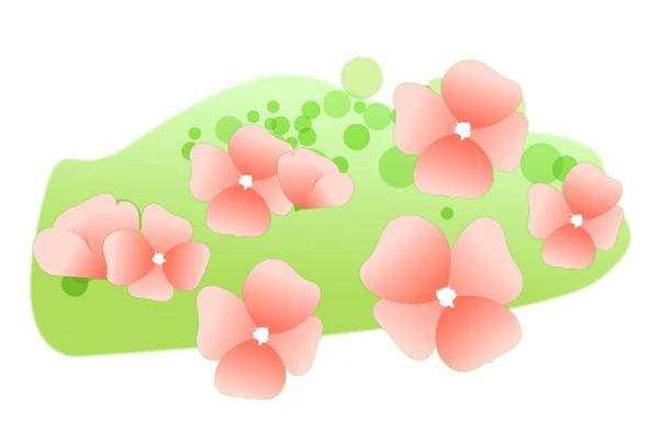 芝生の上ピンクの野生の花 — ストック写真