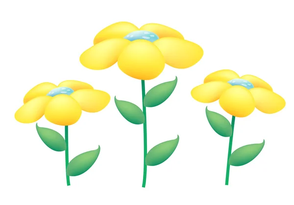 Gele wild flower — Stockfoto
