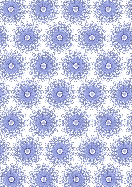 Синий бесшовный цветочный узор — стоковое фото