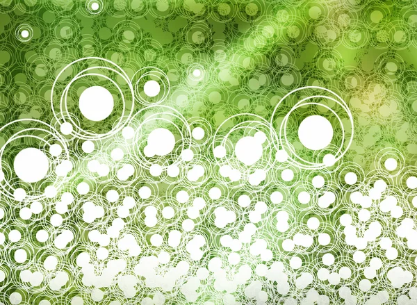 抽象的な緑色の円の背景 — ストック写真