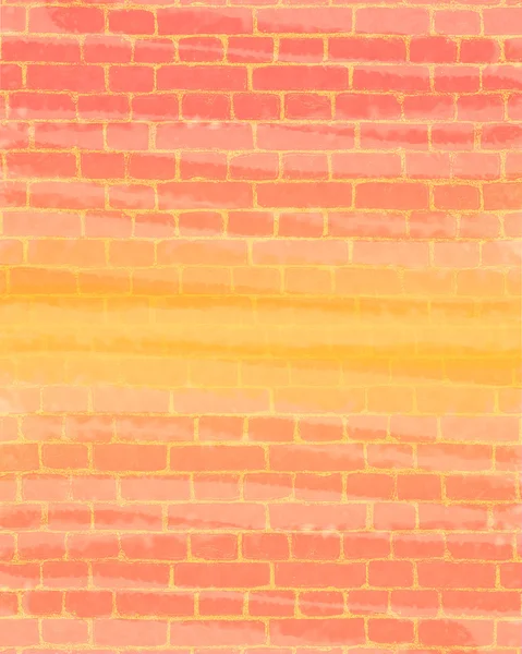 Turuncu tuğla duvar — Stok fotoğraf
