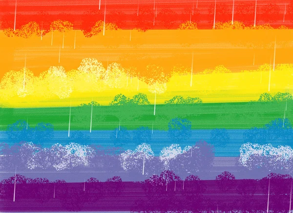 Abstrakt rainbow olja borste bakgrund — Stockfoto