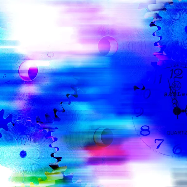 Equipo de color abstracto y fondo del reloj — Foto de Stock