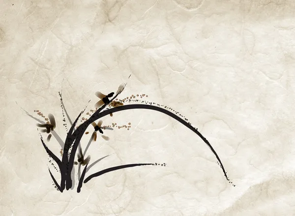 Китайська живопис орхідея — стокове фото